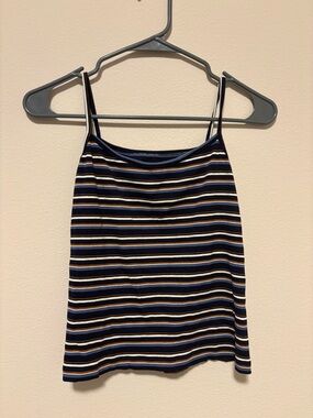 Striped Navy & White Spaghetti Strap Tank Top